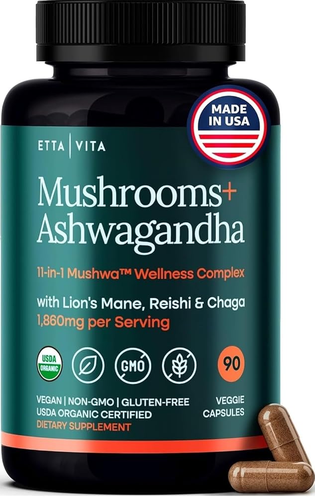 Etta Vita Lions Mane Mushroom Complex 11-in-1 - 90 Capsules