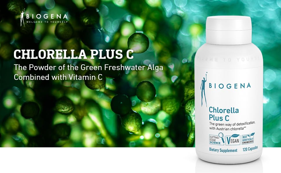 BIOGENA Chlorella Plus C Green Alga Supporting Detox Capsules - image 3