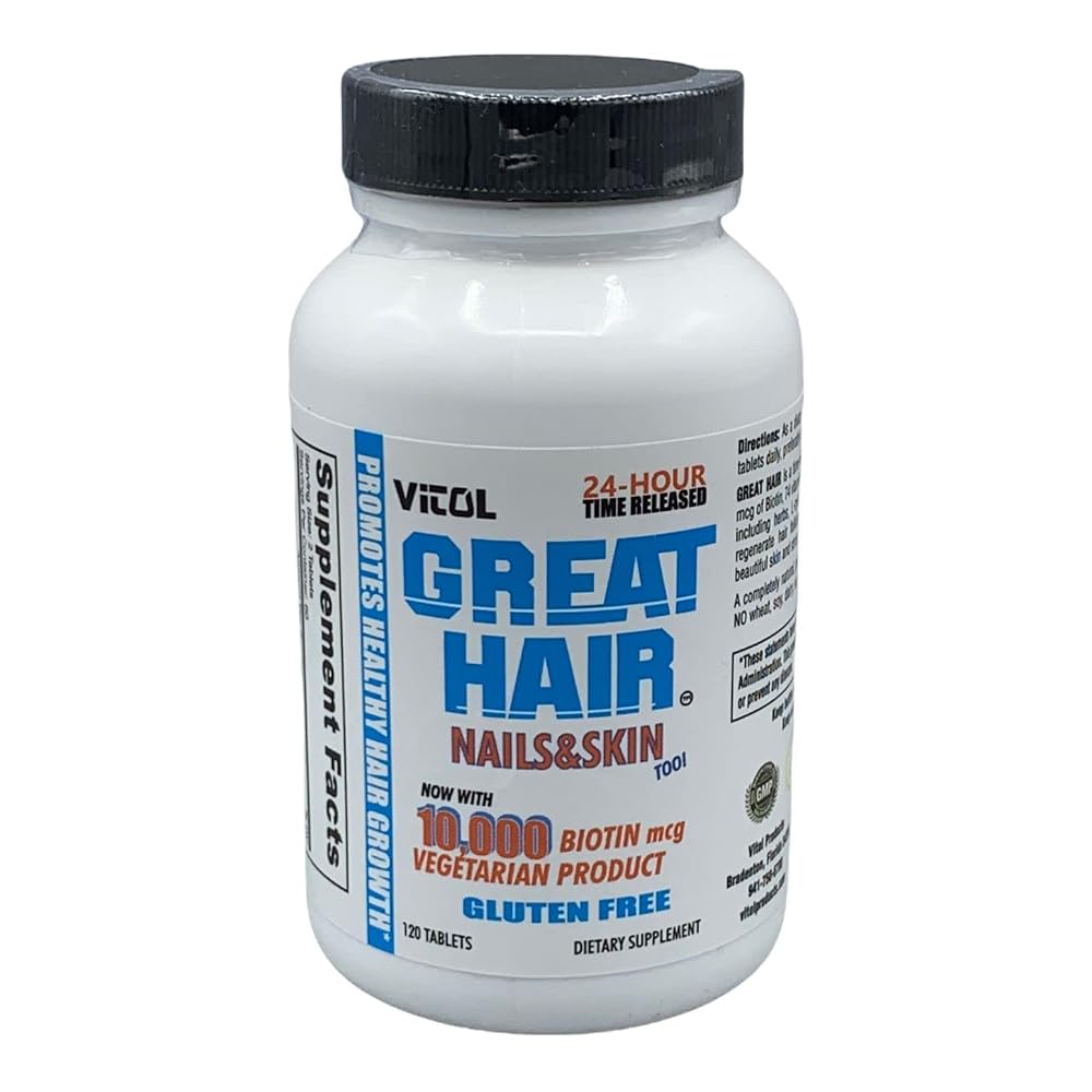 Vitol Great Hair Time Released Biotin 10,000 mcg - 120 Tablets