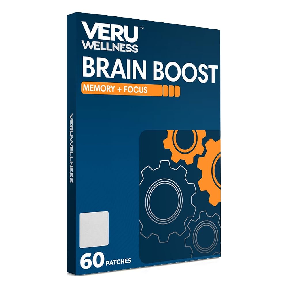 Veru Wellness Brain Boost Patches with Ginkgo & Rhodiola - 60 Count