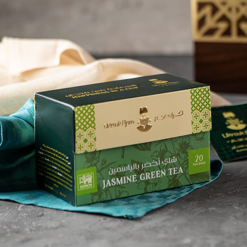 Ukrouk Ajam Pure Ceylon Jasmine Green Tea Bags - 20 Count - image 4