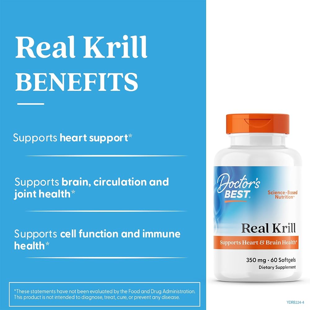 Doctor's BEST Real Krill Oil 350 mg - 60 Softgels - image 3
