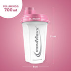 IronMaxx Protein Shaker Bottle 700ml - Frozen White Pink - image 3