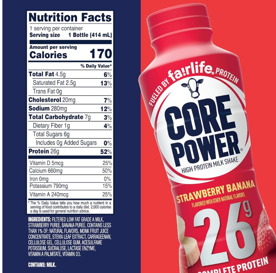 Baxter Expresss Core Power Strawberry Banana Protein Shake - 8 Pack - image 2