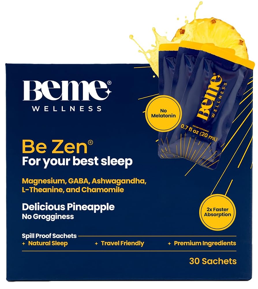 BeMe BeZen Magnesium Sleep Aid Drink - Natural Melatonin-Free Sleep
