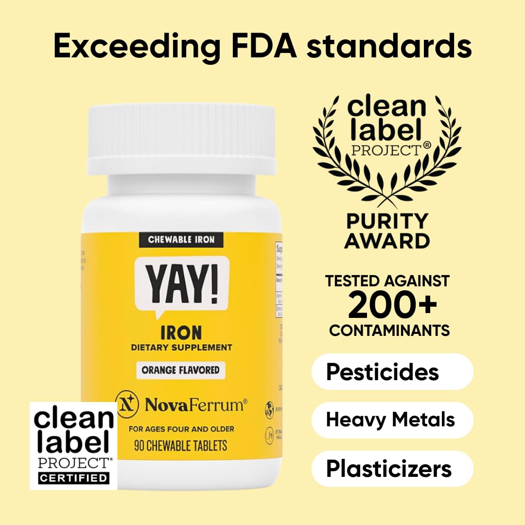 NovaFerrum Yay Iron Supplement Chewable for Kids - 90 Tablets - image 2