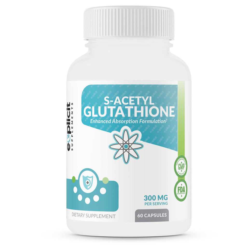 eXplicit Supplements S-Acetyl Glutathione 300mg - 60 Capsules