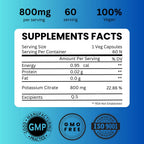 SAIKOU HERBS Potassium Supplement 800 mg High Absorption Potassium