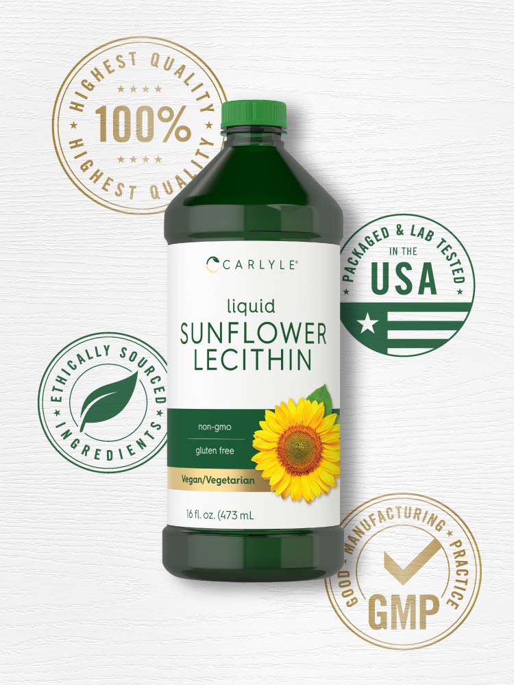 Carlyle Sunflower Lecithin Liquid - 16 fl oz (Pack of 2) - image 5