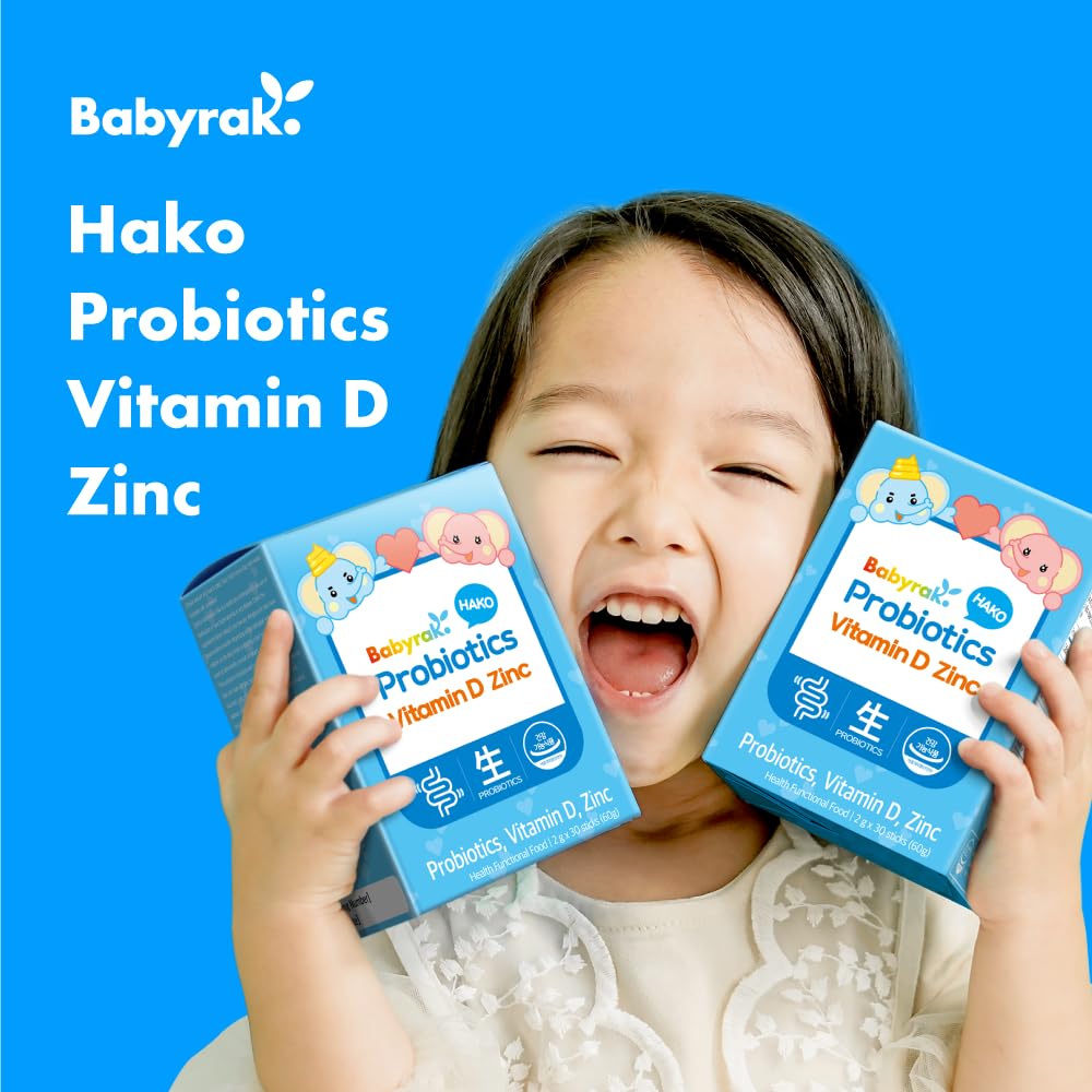 babyrak Hako Vitamin D + Zn Probiotics Powder - 30 Sticks - image 2