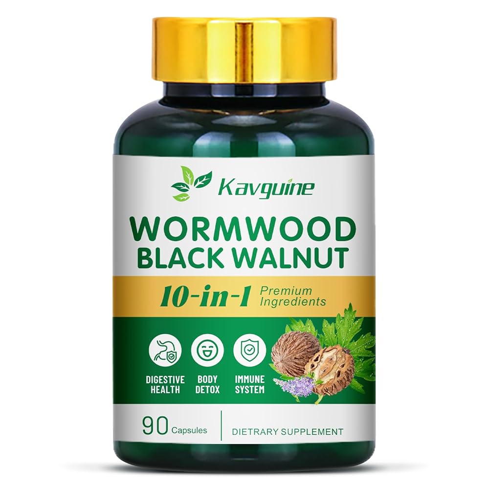 Kavguine 10 in 1 Wormwood Capsules Digestive Support - 90 Capsules