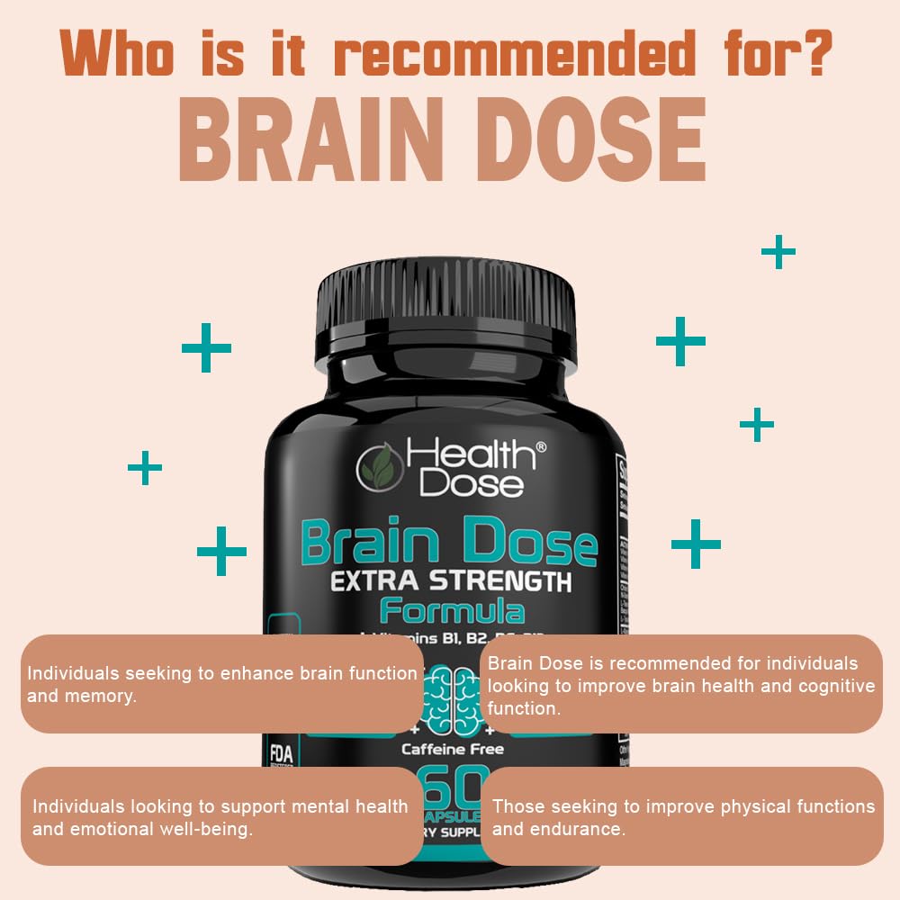 Health Dose Brain Dose Premium Nootropic Supplement - 60 Capsules - image 7
