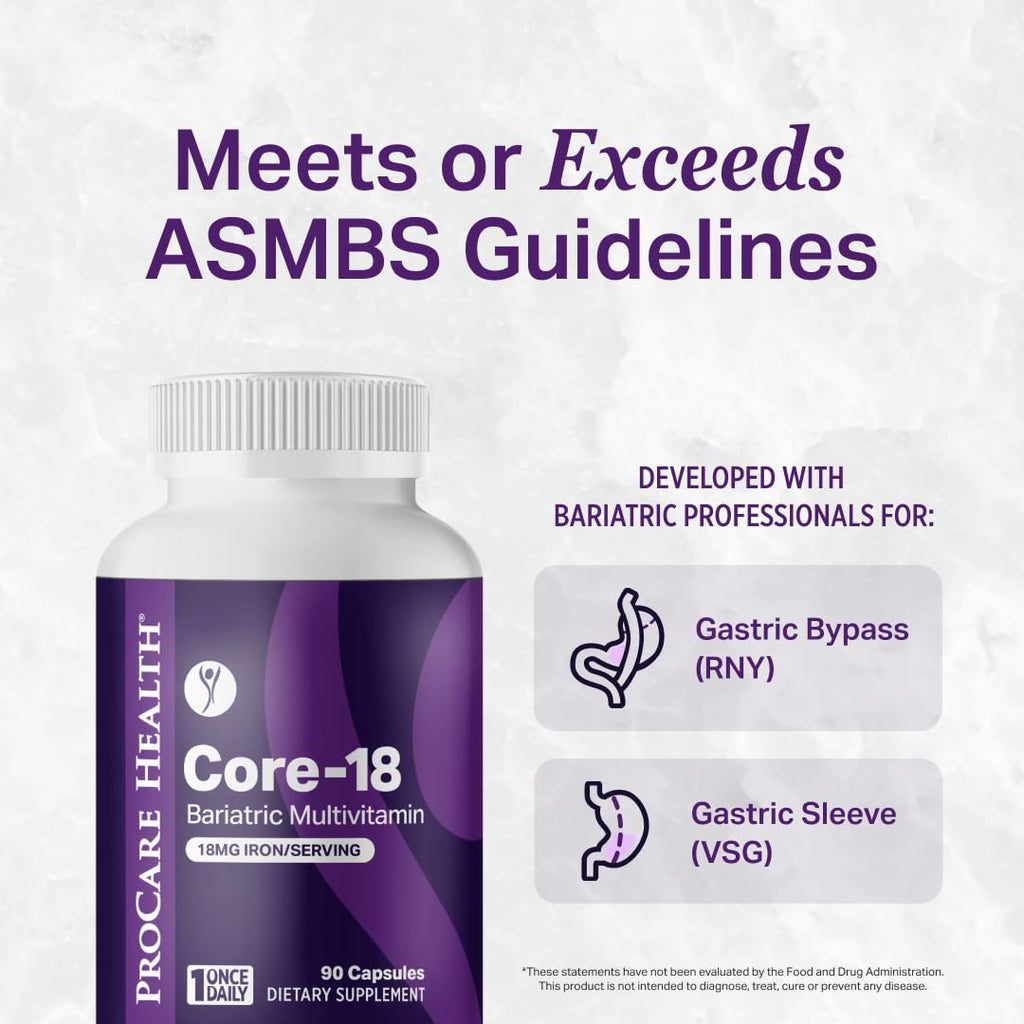 ProCare Health Core-18 Bariatric Multivitamin with Iron - 30 Capsules - image 8