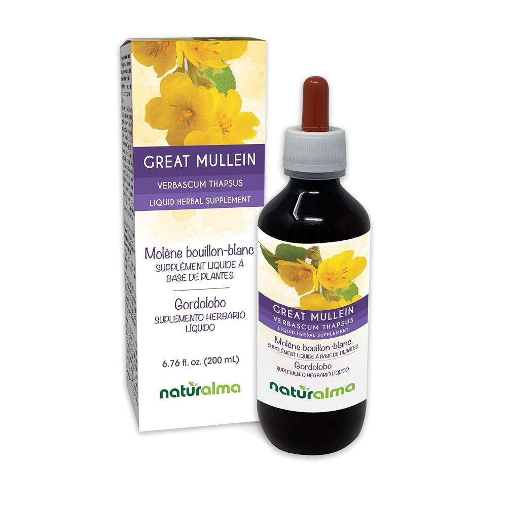 Naturalma Great Mullein Flower and Leaf Tincture - 6.76 fl oz