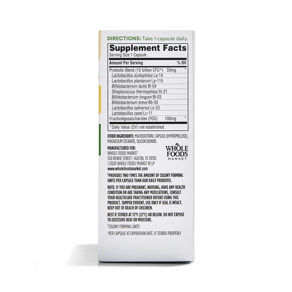 365 by Whole Foods Market Extra Strength Daily Probiotic - 30 Capsules - image 2