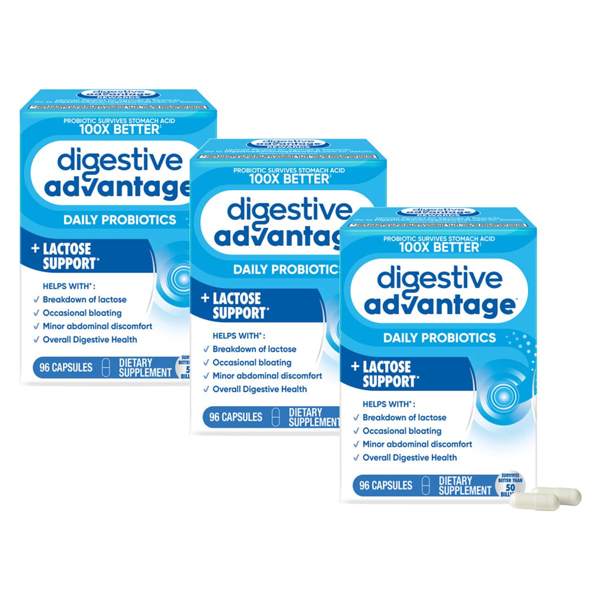 Digestive Advantage Probiotics + Lactase Digestive Enzymes