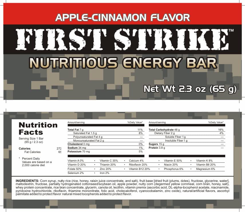 Z-Ration (Zombie MRE) First Strike Bars 6 Packs - Cran-Raspberry