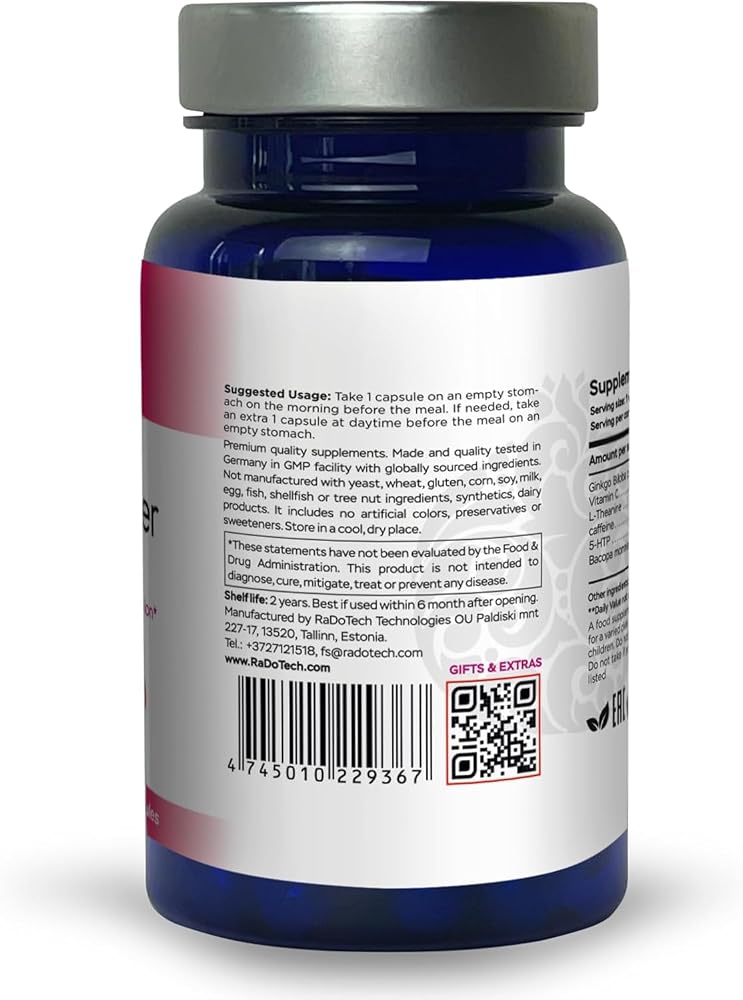 RaDoTech NeuroBooster Brain Supplement, Capsules GMP