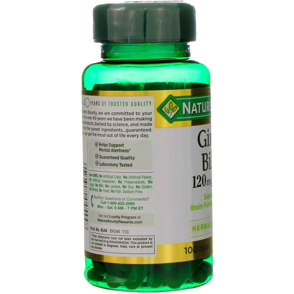 Nature's Bounty Ginkgo Biloba 120mg - 300 Capsules - image 2