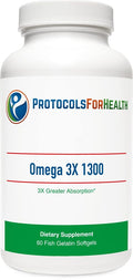 Protocols for Health Omega 3X 1300 Cardiovascular Support - 60 Softgels