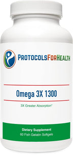 Protocols for Health Omega 3X 1300 Cardiovascular Support - 60 Softgels