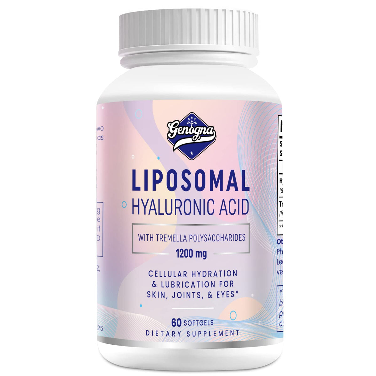 Genogna Liposomal Hyaluronic Acid Supplement 1000mg for Skin and Hair