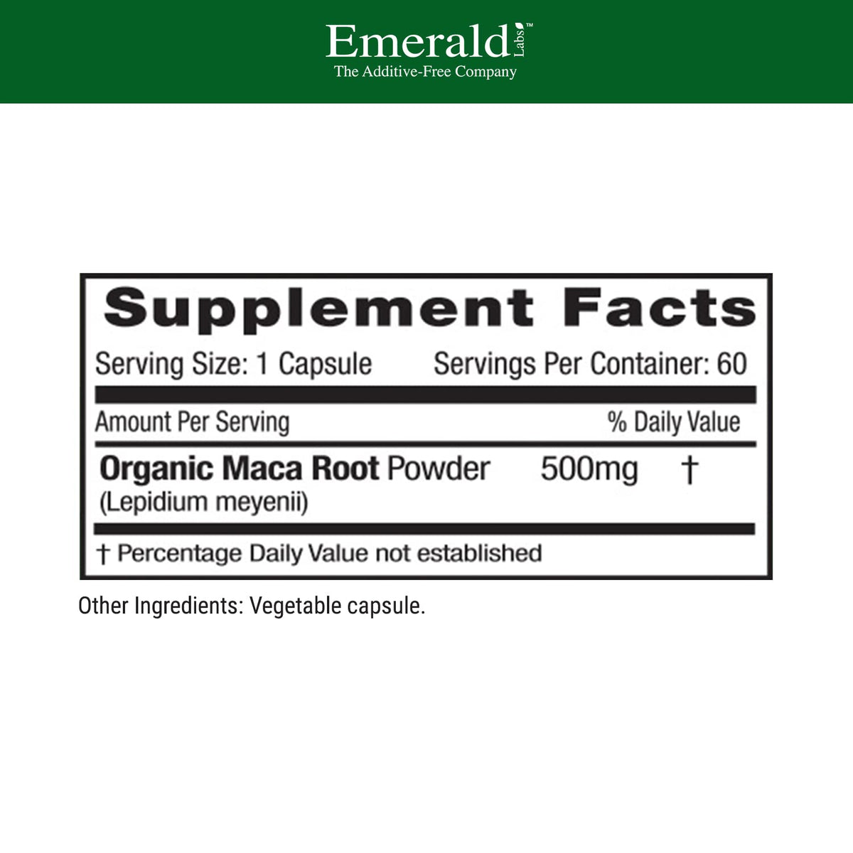 Emerald Laboratories Maca Root Hormonal Balance Support - 60 Vegetable Capsules - image 2
