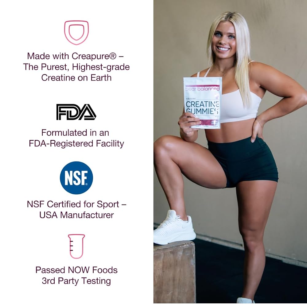 Bear Balanced Creatine Gummies for Men & Women - Creatine Monohydrate