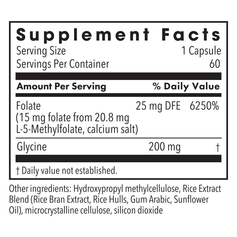 Metabolic Maintenance L-Methylfolate 15 mg - 60 Capsules - image 2