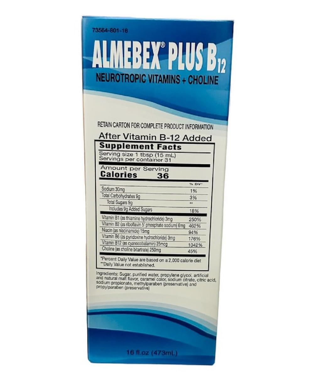 Almebex Plus B12 Neurotropic Vitamins Liquid - 16 fl. oz - image 2