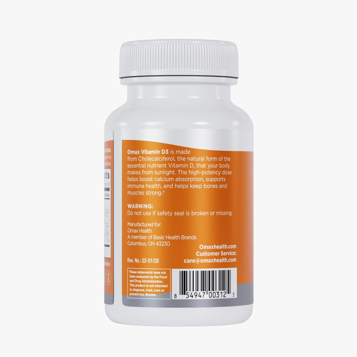 Omax3 Vitamin D3 5000 IU + Calcium