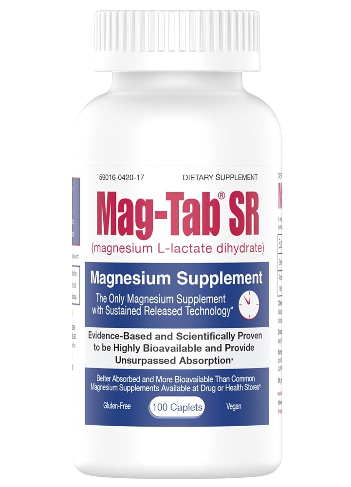 MAG-TAB SR Magnesium Lactate Sustained Release - 100 Tablets