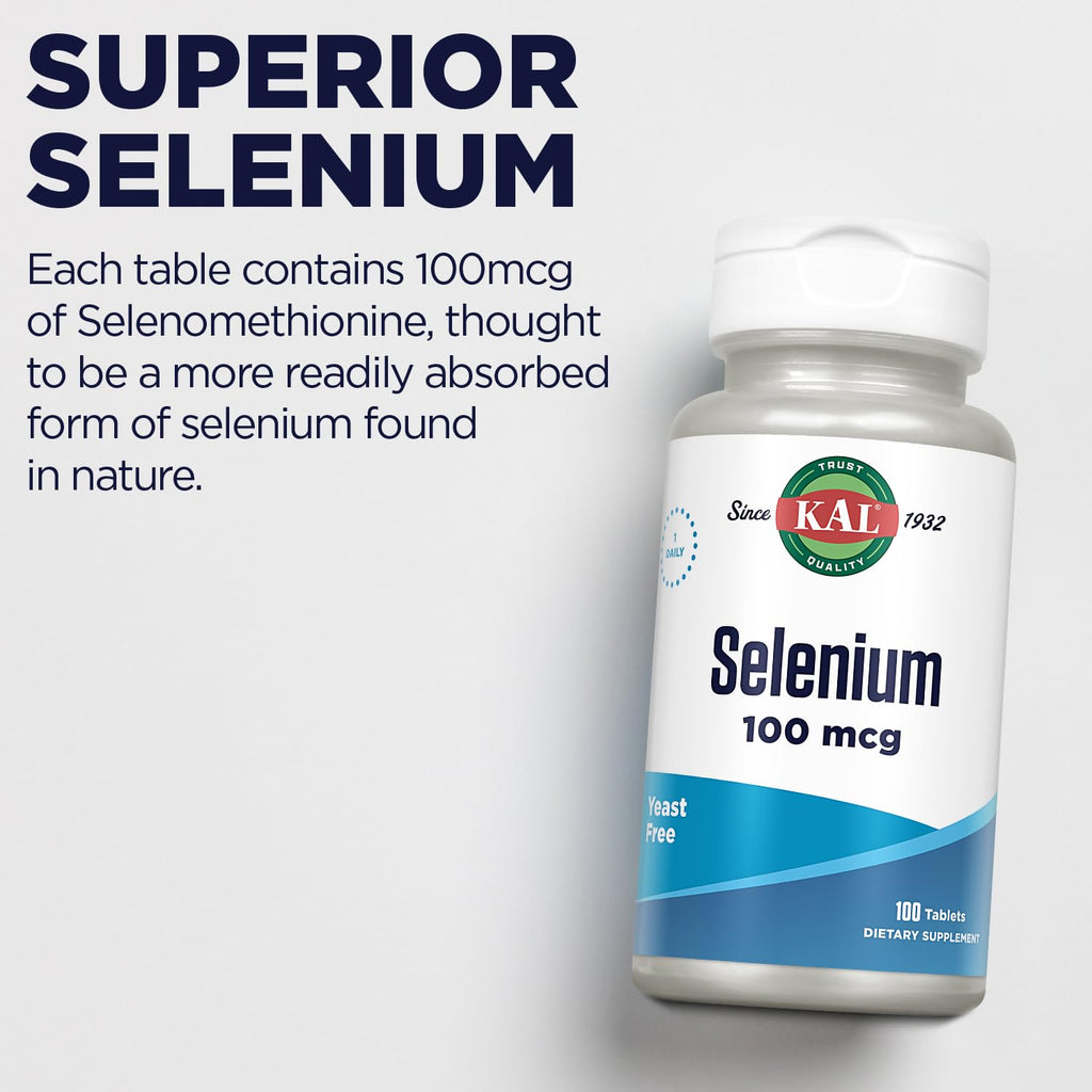 KAL Selenium Yeast Free Tablets 100 Mcg - 100 Count - image 5