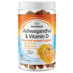 Swanson Ashwagandha & Vitamin D Passionfruit Gummies - 60 Count