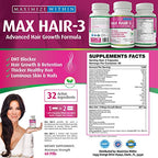 Maximum Slim Max Hair-3 Advanced Hair Growth Formula - 60 Capsules - image 5