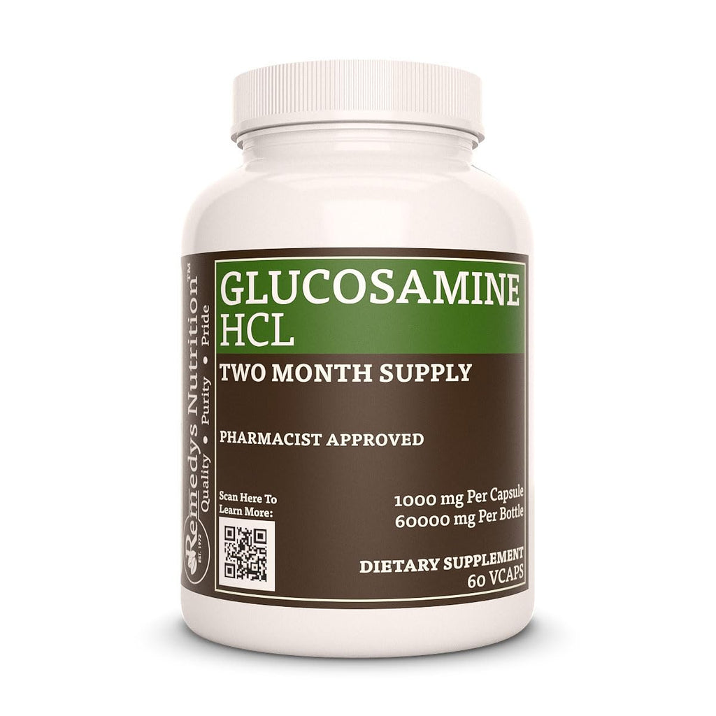 Remedy's Nutrition Glucosamine HCL 1,000 mg - 60 Vegan Capsules