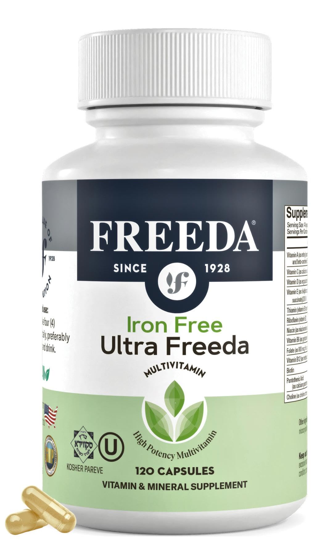 Freeda Maximum Strength Multivitamin Iron Free - 120 Capsules