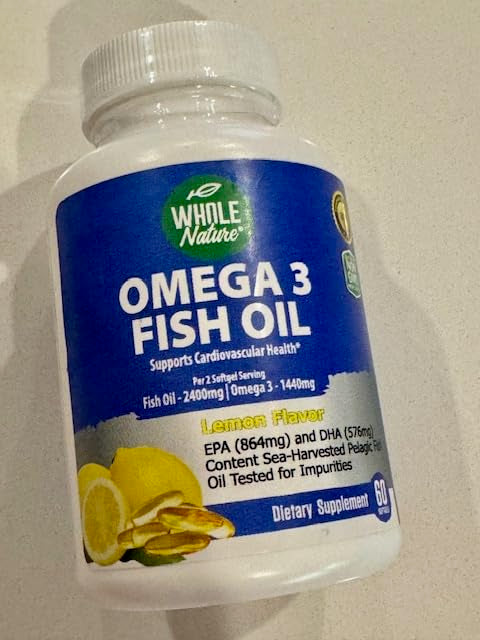 Whole Nature Omega-3 Fish Oil 2400 mg Heart & Brain Support - 60 Capsules - image 6