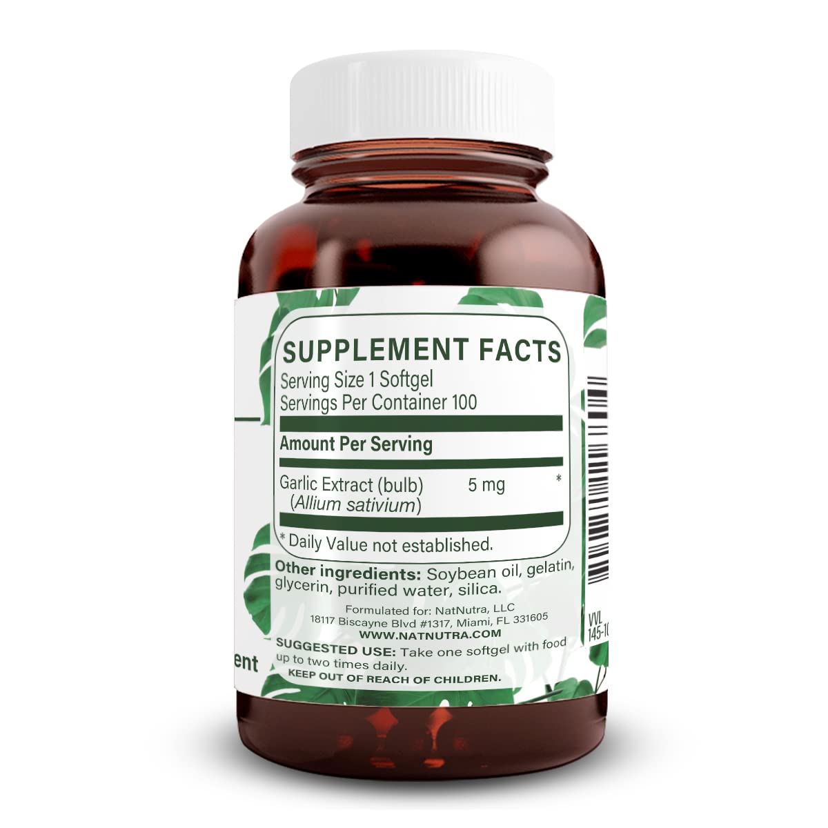 Natural Nutra Odorless Garlic Oil 500mg - 100 Softgels - image 2