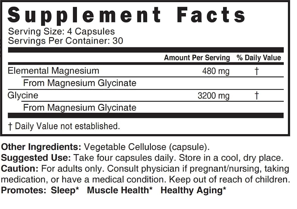 Nature's Fusions Magnesium Glycinate 480mg Elemental - 120 Capsules - image 3