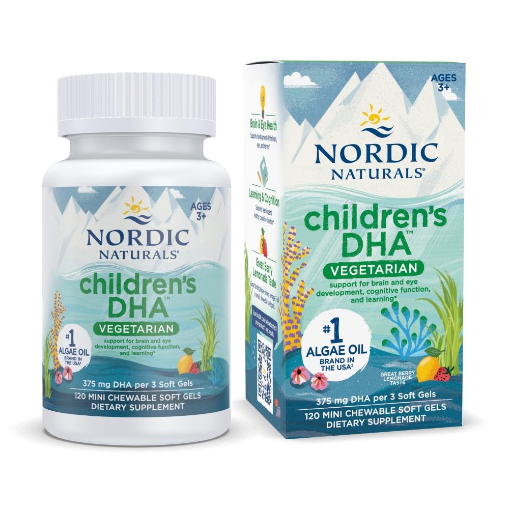 Nordic Naturals Vegetarian Kids DHA Algae Omega-3 - 120 Chewables