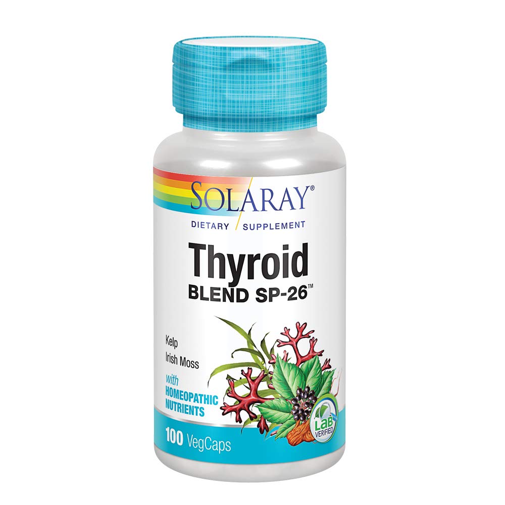 SOLARAY Thyroid Blend SP-26 Herbal Supplement - 100 Vegetarian Capsules