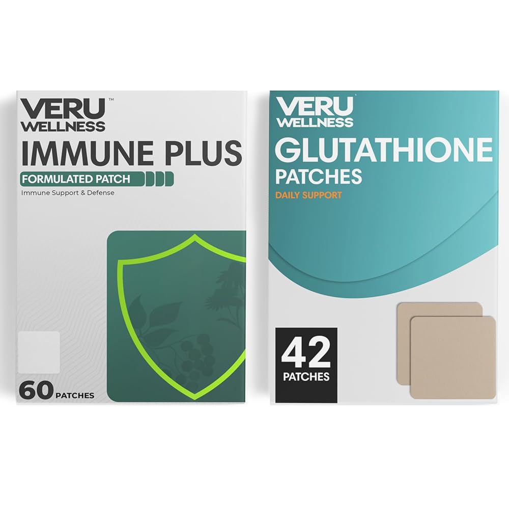 Veru Wellness Glutathione Patches Immune Plus Vitamin Topical Duo - 102 Patches