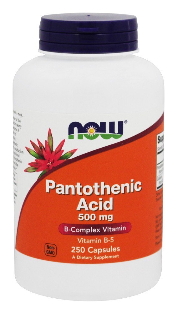 NOW Foods Pantothenic Acid Vitamin B5 500 mg - 500 Capsules