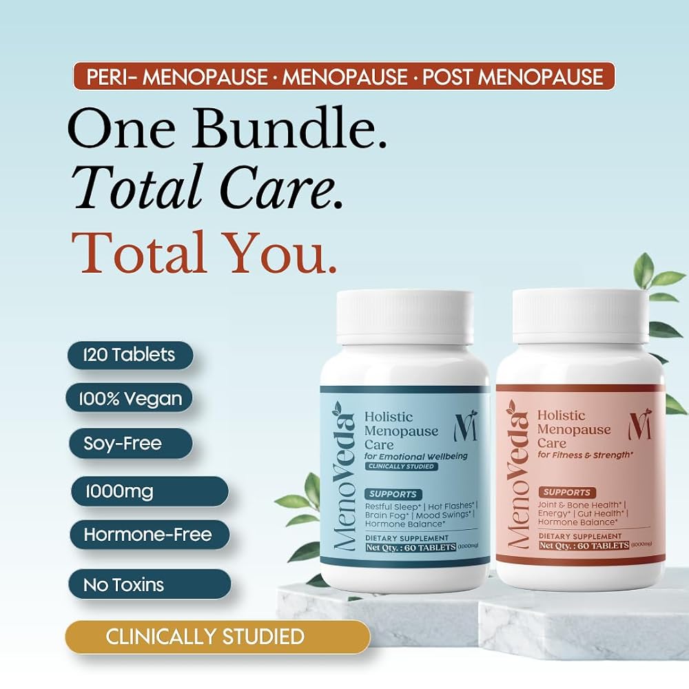 Menoveda Perimenopause & Menopause Supplements Combo Pack - 120 Tablets - image 2