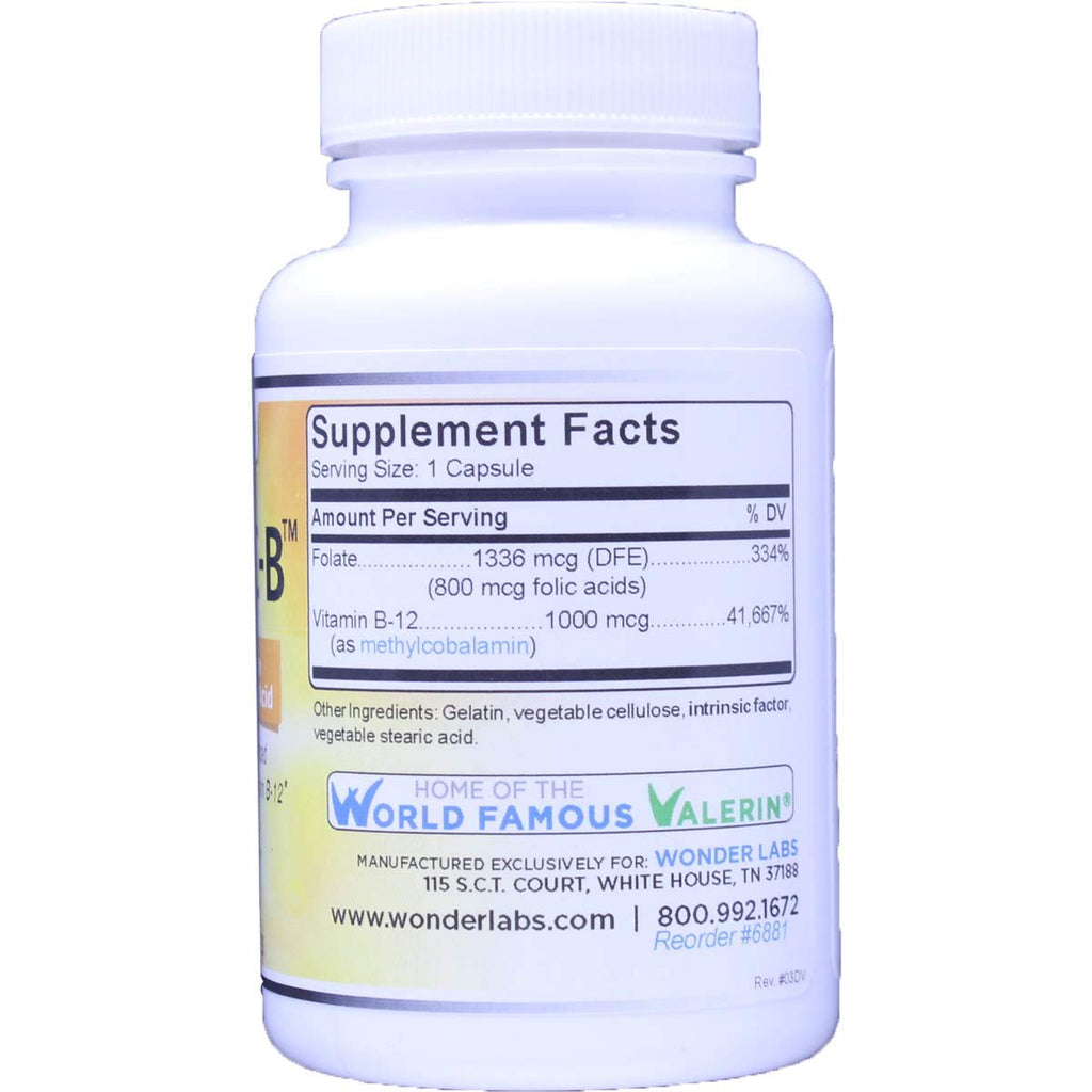 Wonder Laboratories Intrinsic Factor with B-12 1000mcg - 120 Capsules - image 2