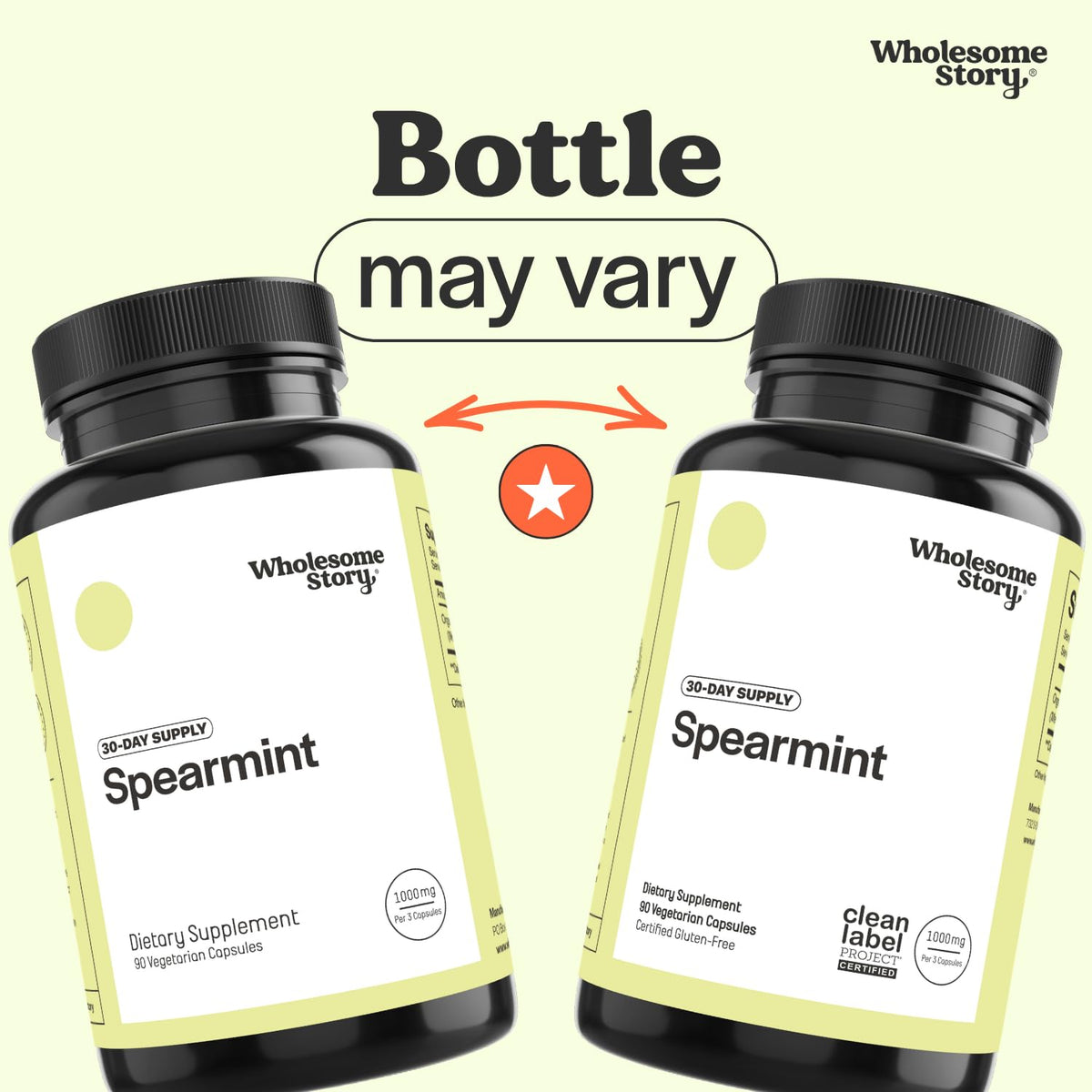 Wholesome Story Spearmint Capsules Hormone Support - 90 Capsules - image 2