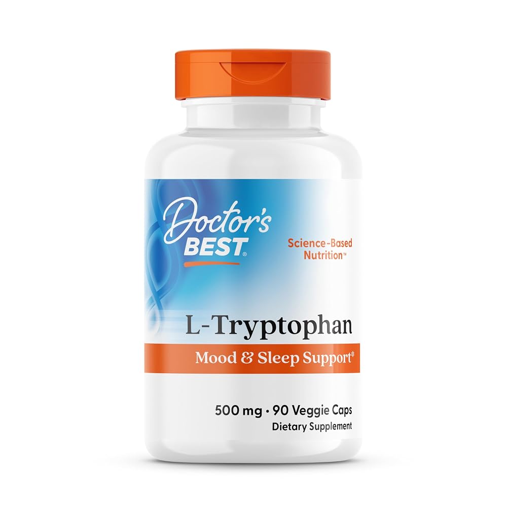 Doctor's Best L-Tryptophan Supplement for Sleep - 90 Capsules