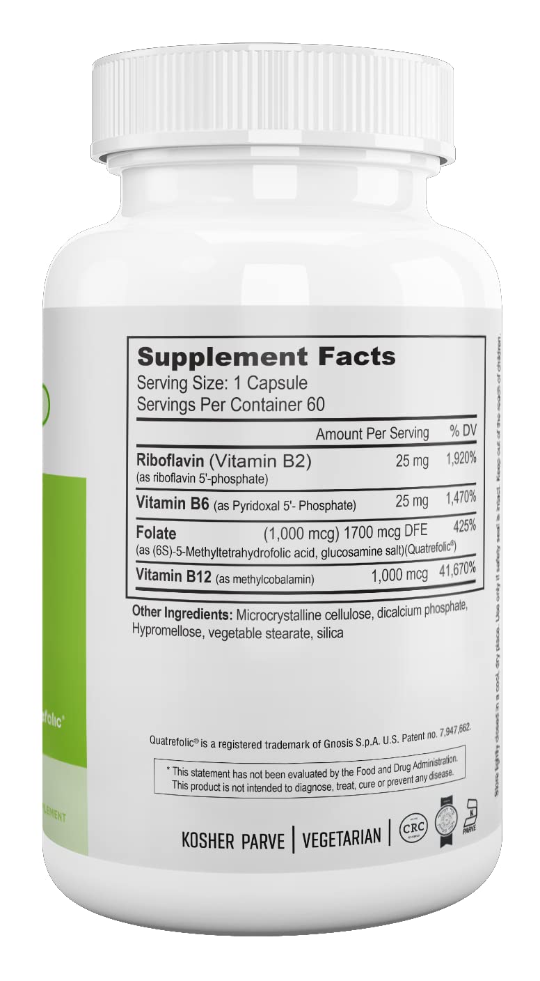 NUTRI-SUPREME RESEARCH Nutri Supreme Folate with B6 and B12 - 60 Capsules - image 2