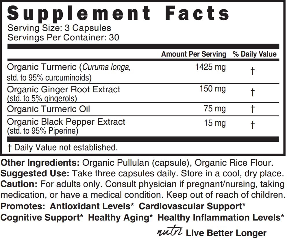 Nature's Fusions Turmeric Curcumin Complex 1425mg - 90 Capsules - image 4